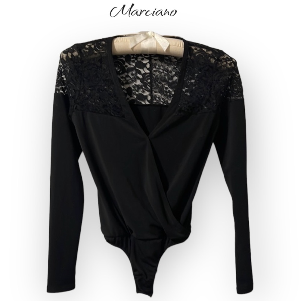 Marciano black bodysuit with lace